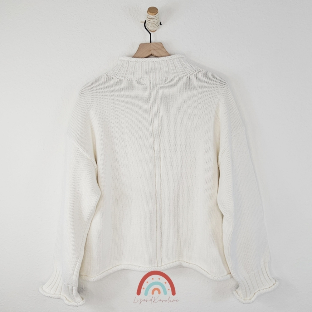 New! J. Crew 2025 Rollneck Sweater Ivory S - Picture 5 of 15